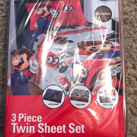 Nintendo Bedding Super Mario Odyssey Twin Bed Sheet Set Poshmark